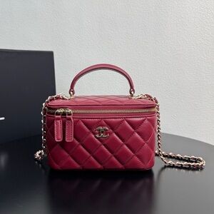 Chanel Mini Burgundy Quilted Bag
